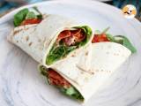 Opskrift Sandwich wrap med chorizo, avocado og tomat