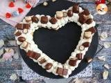 Opskrift Heart cake au kinder - kinder-hjertekage til valentinsdag