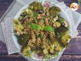 Opskrift Pasta med broccoli, svampe og basilikum