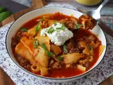 Opskrift Lasagnesuppe med kød, ricotta og parmesan