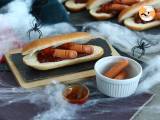 Blodige halloween-hotdogs - Forberedelse trin 5