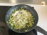 Cremet pasta med courgetter, velsmagende og meget hurtig opskrift - Forberedelse trin 4