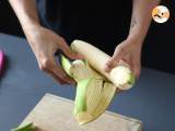 Patacones, colombiansk plantain-toast med guacamole og tomater - Forberedelse trin 6