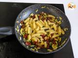 Pasta med courgetter og soltørrede tomater: en hurtig og velsmagende forret! - Forberedelse trin 2