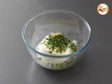 Super forfriskende sommertærte: ricotta, agurk og røget laks - Forberedelse trin 4