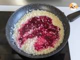 Rødbede- og gorgonzola-risotto: en eksplosion af farver og intense smage - Forberedelse trin 6