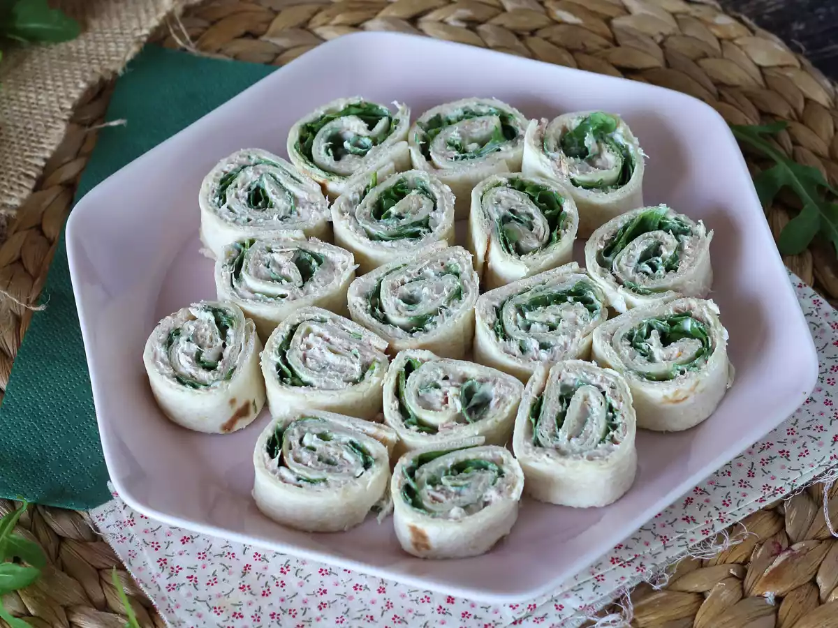 Aperitif-wraps med tortillas, tun og fromage frais - foto 2