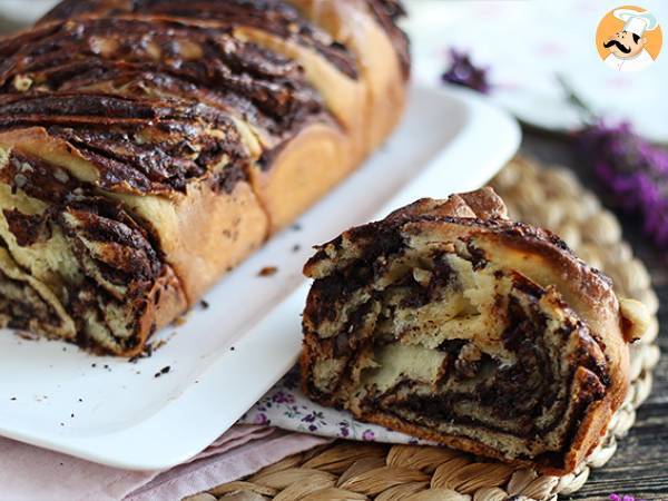 Babka-brioche med chokolade og hasselnødder - foto 2