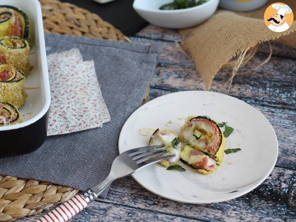 Bagte courgetteruller med skinke og scamorza-ost - foto 4