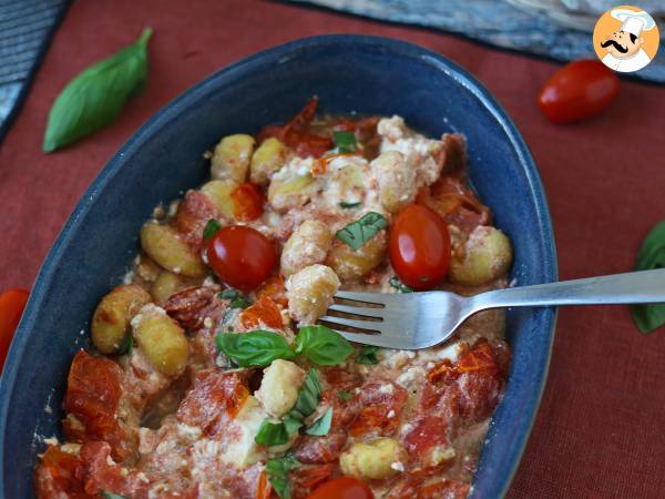 Bagte feta-gnocchi med Airfryer, en superhurtig ret med cherrytomater og feta! - foto 2