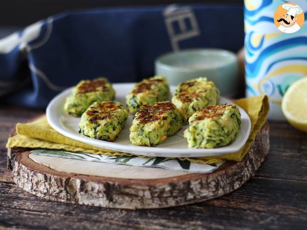 Bagte kødboller af courgette