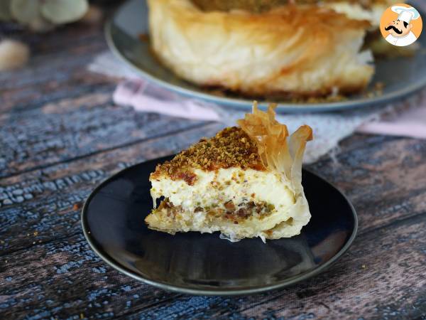 Baklava-agtig cheesecake med pistacie, sprød og smeltende - foto 2