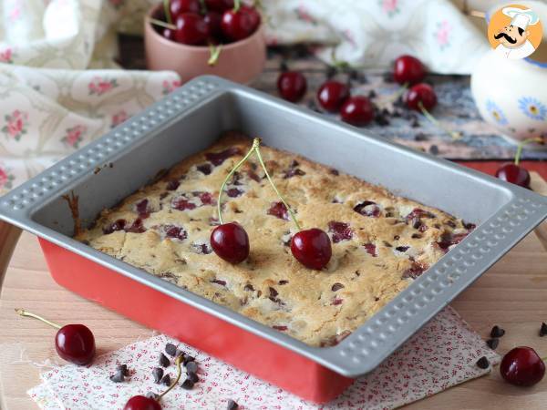 Blondie-kirsebær og chokolade, den perfekte sprøde og fondante kage - foto 4