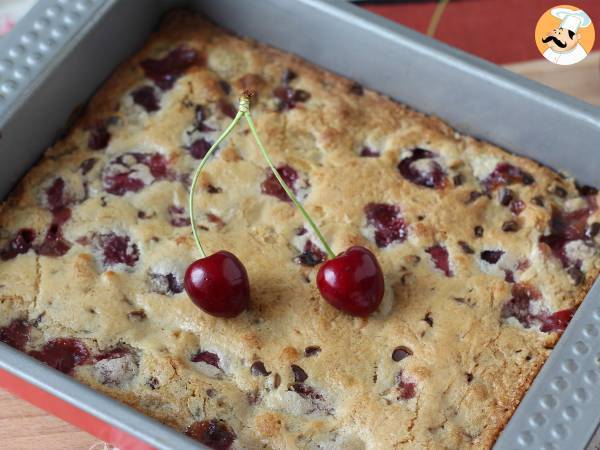 Blondie-kirsebær og chokolade, den perfekte sprøde og fondante kage - foto 8