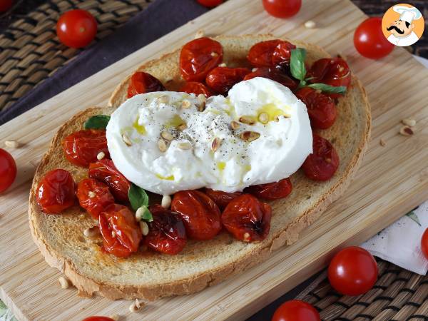 Bruschetta med ristede tomater og burrata - foto 3