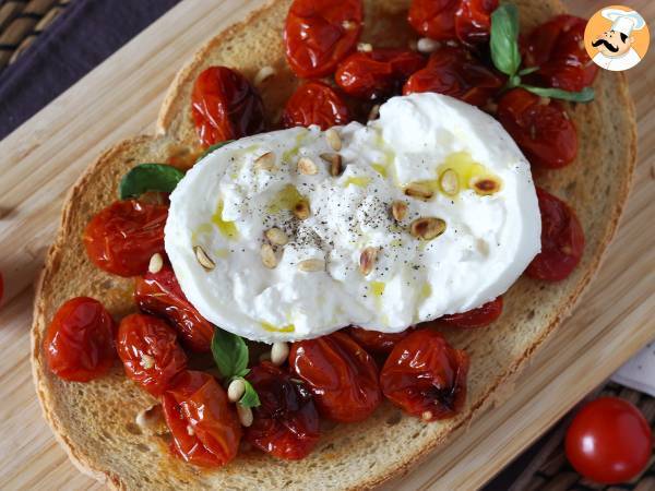 Bruschetta med ristede tomater og burrata - foto 4