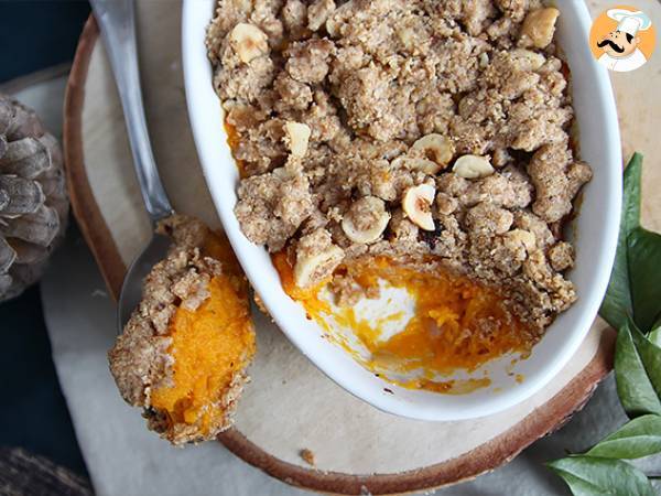 Butternut crumble med hasselnødder