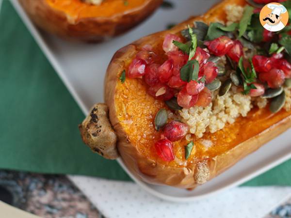 Butternut fyldt med quinoa og granatæble - foto 5