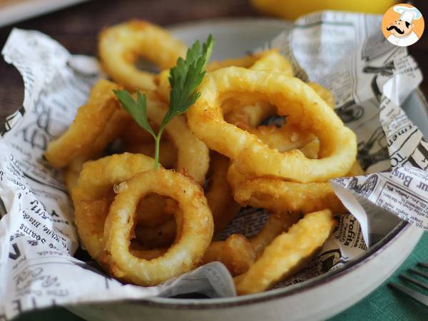 Calamares a la romana - panerede blæksprutter i dej - foto 3