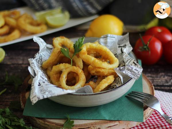 Calamares a la romana - panerede blæksprutter i dej - foto 4