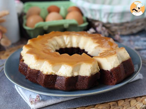 Choco flan, den perfekte kombination af en saftig chokoladekage og en vaniljekaramelflan - foto 7