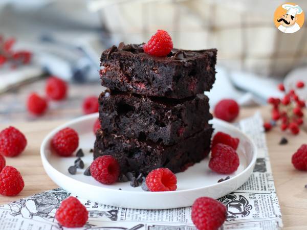 Chokolade-hindbær-brownie, ren forkælelse!