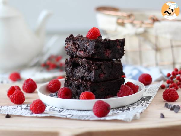 Chokolade-hindbær-brownie, ren forkælelse! - foto 3