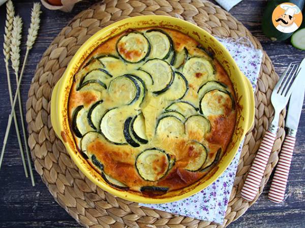 Clafoutis med courgette og gedeost