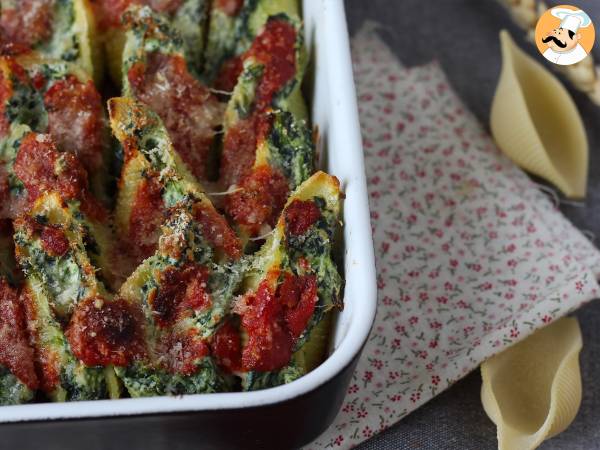 Conchiglioni fyldt med ricotta og spinat: en uimodståelig bagt vegetarret - foto 4