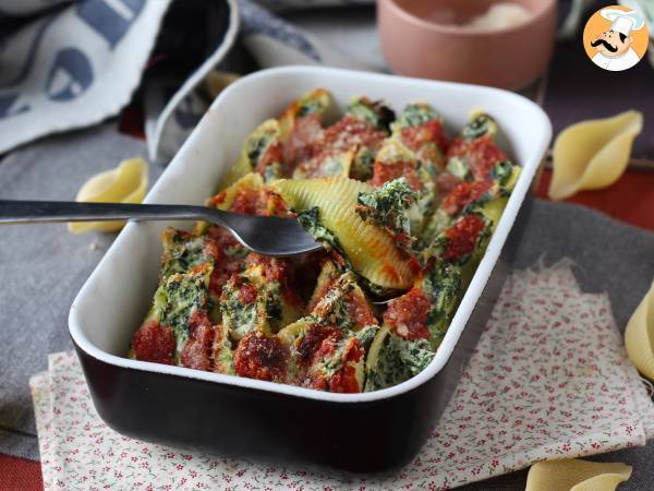 Conchiglioni fyldt med ricotta og spinat: en uimodståelig bagt vegetarret - foto 7