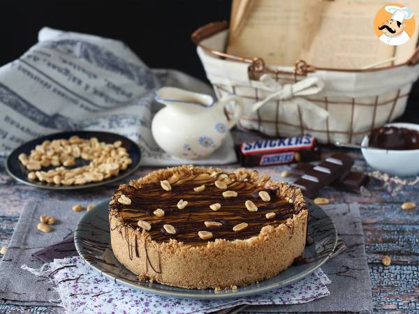 Ekstra gourmand cheesecake i Snickers-stil