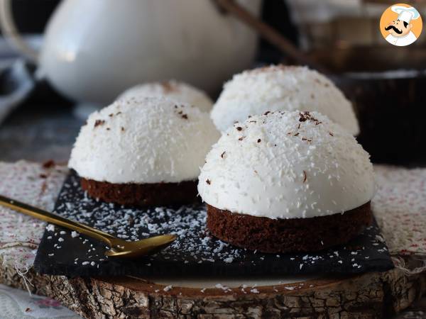 En chokolade- og kokosdessert, der både smelter og er sprød!