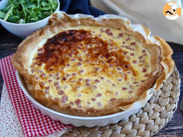 Fedtfattig quiche med skinke, ost og yoghurt!