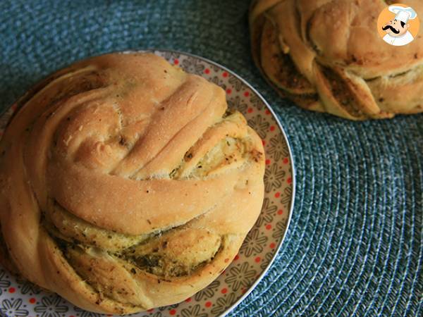 Flettede brødruller med grøn pesto - foto 4