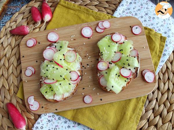 Flødeostsandwiches med agurk og radiser - foto 5