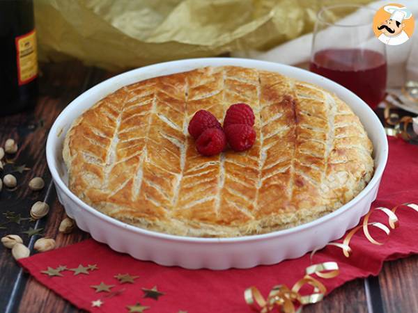 Frangipane-hindbær-pistacie-galette des rois