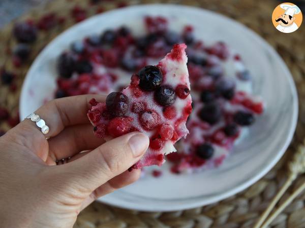 Frosne yoghurtbarer med rød frugt