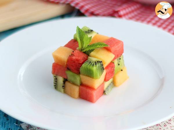 Fruit Rubik's Cube, designerfrugtsalaten