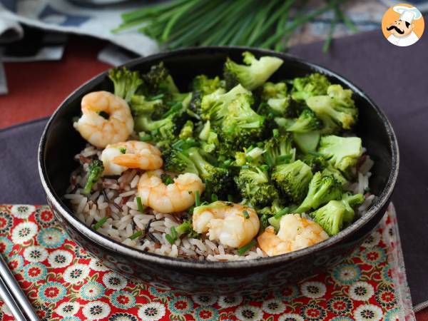 Fuldkornsris med broccoli og rejer! Let og afbalanceret