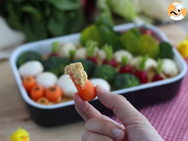 Grøntsagshave til aperitiffer (hummus og babygrøntsager) - foto 2