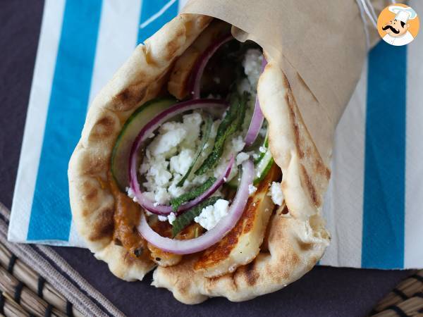 Gyros med halloumi, en vegetarisk version af den græske sandwich! - foto 3