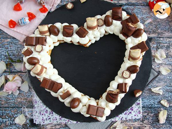 Heart cake au Kinder - Kinder-hjertekage til Valentinsdag