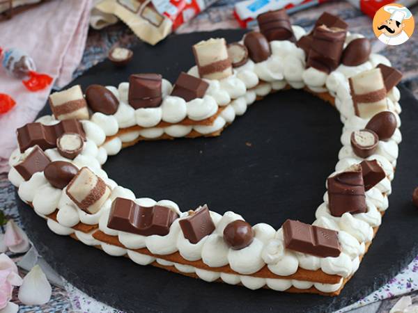 Heart cake au Kinder - Kinder-hjertekage til Valentinsdag - foto 4