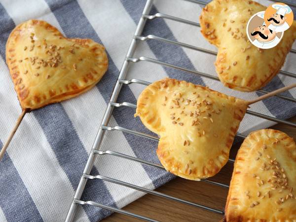 Hjerteformede pie pops til valentinsdag