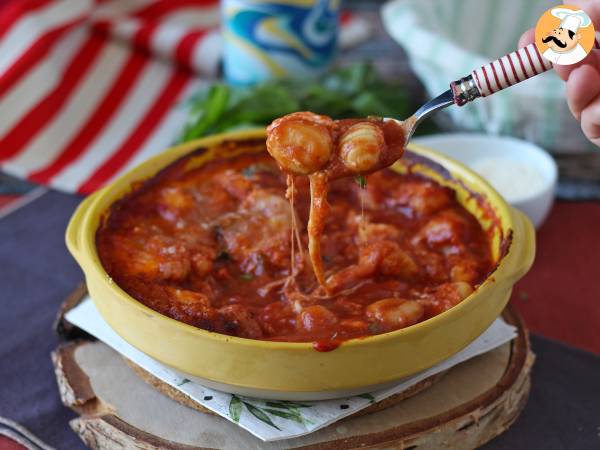 Hurtig og trøstende gnocchi-gratin med tomat og mozzarella - gnocchi alla sorrentina i ovnen - foto 2