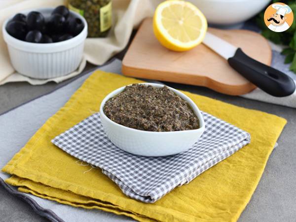 Hurtig tapenade med sorte oliven