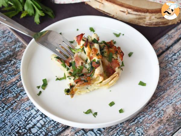 Hvad man kan gøre med tortillas Skinke-, spinat- og mozzarellagratin i kransekagestil - foto 2