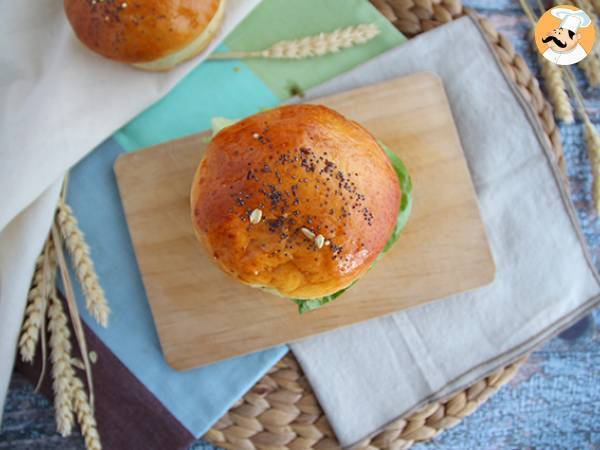 Italiensk burger: pestosauce, soltørrede tomater, mozzarella - foto 4