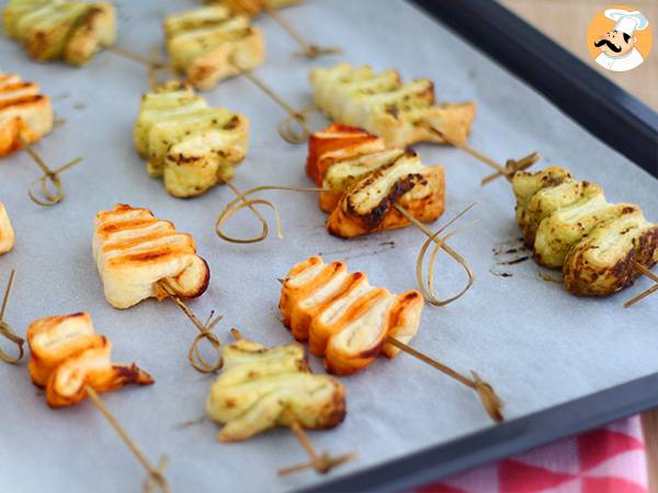 Juletræer i butterdej med pesto til en juleaperitif - foto 2