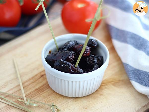 Karamelliserede pølser til aperitif